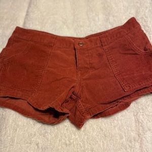 Birdwell size 10 orange corduroy shorts.